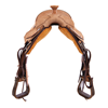 Russet RO Notched Aztec Bison Inlay Team Rope Saddle