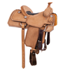 Russet RO Notched Aztec Bison Inlay Team Rope Saddle