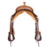 Russet RO Notched Aztec Bison Inlay Team Rope Saddle