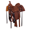 1/8 Chestnut Conventional MW Floral Team Rope Saddle