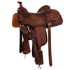 Burns Chestnut SO/RO Team Roper - Conventional - 1/4 D. Daisy Full DHD Border - Grey Python Inlay 