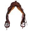 Burns Chestnut SO/RO Team Roper - Conventional - 1/4 D. Daisy Full DHD Border - Grey Python Inlay 