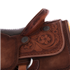 Burns Chestnut SO/RO Team Roper - Conventional - 1/4 D. Daisy Full DHD Border - Grey Python Inlay 