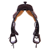 Burns Rope Saddle Chocolate RO - Notched - No Tooling - Cheyenne - Single Skirt