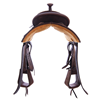Burns Rope Saddle Chocolate RO - Notched - No Tooling - Cheyenne - Single Skirt