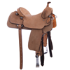 Russet Roughout Conventional Ranch Cutter Saddle