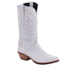 Ladies 12" White Goat Winn Stitch Cowboy Boot