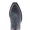 Ladies Crystal Blue Overwash Ostrich Short Boot Mini Vibram