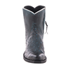 Ladies Crystal Blue Overwash Ostrich Short Boot Mini Vibram