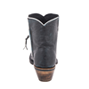 Ladies Crystal Blue Overwash Ostrich Short Boot Mini Vibram