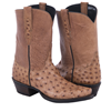 Ladies 10" Brandy Full Quill Ostrich Cowboy Boot MV Sole