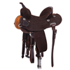 Chocolate RO Beadline Round Barrel Saddle