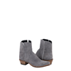 Ladies Grey Boar Suede Short Boots