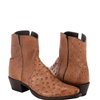Ladies Brandy Full Quill Ostrich Short Boots