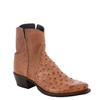 Ladies Brandy Full Quill Ostrich Short Boots