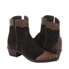 Ladies Brown Rough Out and Cigar Caiman Short Boot