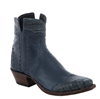 Ladies Navy Diablo Caiman Tipped Short Boots