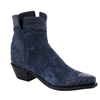Ladies Navy Break Lamb and Caiman Short Boots