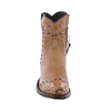 Ladies Brandy Smooth and Full Quill Ostrich Short Boot