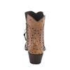 Ladies Brandy Smooth and Full Quill Ostrich Short Boot