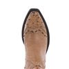 Ladies Brandy Smooth and Full Quill Ostrich Short Boot