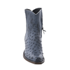 Ladies Overwashed Denim Full Quill Ostrich Short Boot
