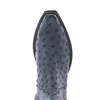 Ladies Overwashed Denim Full Quill Ostrich Short Boot