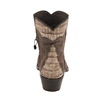 Ladies Caiman Tipped Roughout Short Cowboy Boot