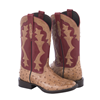 Ladies Red Inlay and Cognac Full Quill Ostrich Cowboy Boots