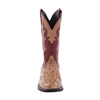 Ladies Red Inlay and Cognac Full Quill Ostrich Cowboy Boots