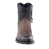 Ladies Brown and Black Goat Buckstitch Short Boots