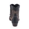 Ladies Brown and Black Goat Buckstitch Short Boots
