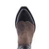 Ladies Brown and Black Goat Buckstitch Short Boots