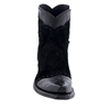 Ladies Black Suede Tooled Short Boots