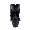 Ladies Black Suede Tooled Short Boots