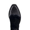 Ladies Black Suede Tooled Short Boots