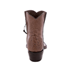Ladies Cognac Shorty Full Quill Ostrich Boot