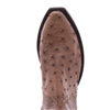 Ladies Cognac Shorty Full Quill Ostrich Boot
