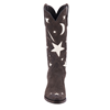 Ladies White Star Inlay Chocolate Nubuck Cowboy Boot