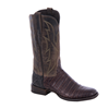 Ladies Brown Oiled Caiman Belly and Tobac Goat Cowboy Boot