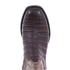 Ladies Brown Oiled Caiman Belly and Tobac Goat Cowboy Boot
