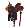 Chestnut 1/2 Breed Basket Camo Round Barrel Saddle