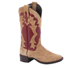 Ladies Tan Roughout and Red GP Inlay Cowboy Boots
