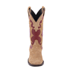 Ladies Tan Roughout and Red GP Inlay Cowboy Boots