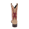 Ladies Tan Roughout and Red GP Inlay Cowboy Boots