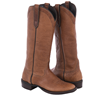 Ladies Cognac Bison Cowboy Boots Mini Vibram Sole