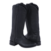 Ladies 15" Black Bison Cowboy Boots MIni Vibram Sole
