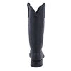 Ladies 15" Black Bison Cowboy Boots MIni Vibram Sole