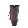 Ladies Antique Kango and Ostrich Hand Tooled Short Boot