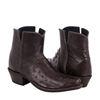 Ladies Nicotine Ostrich Short Boots Mini Vibram Sole